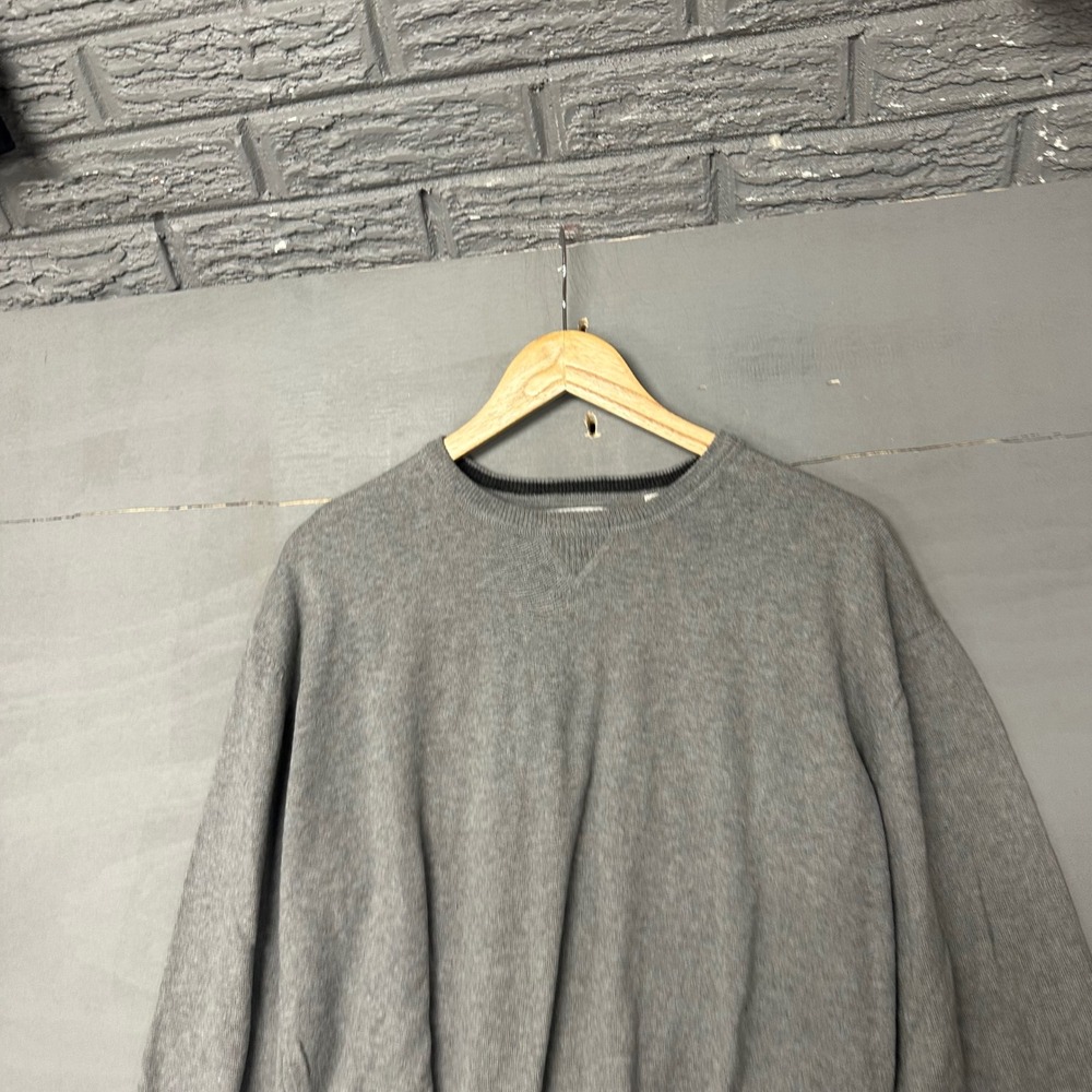 Linksoul‎ John Ashworth Mens Large Grey Crewneck Sweater Tempus Fugit Golf Knit